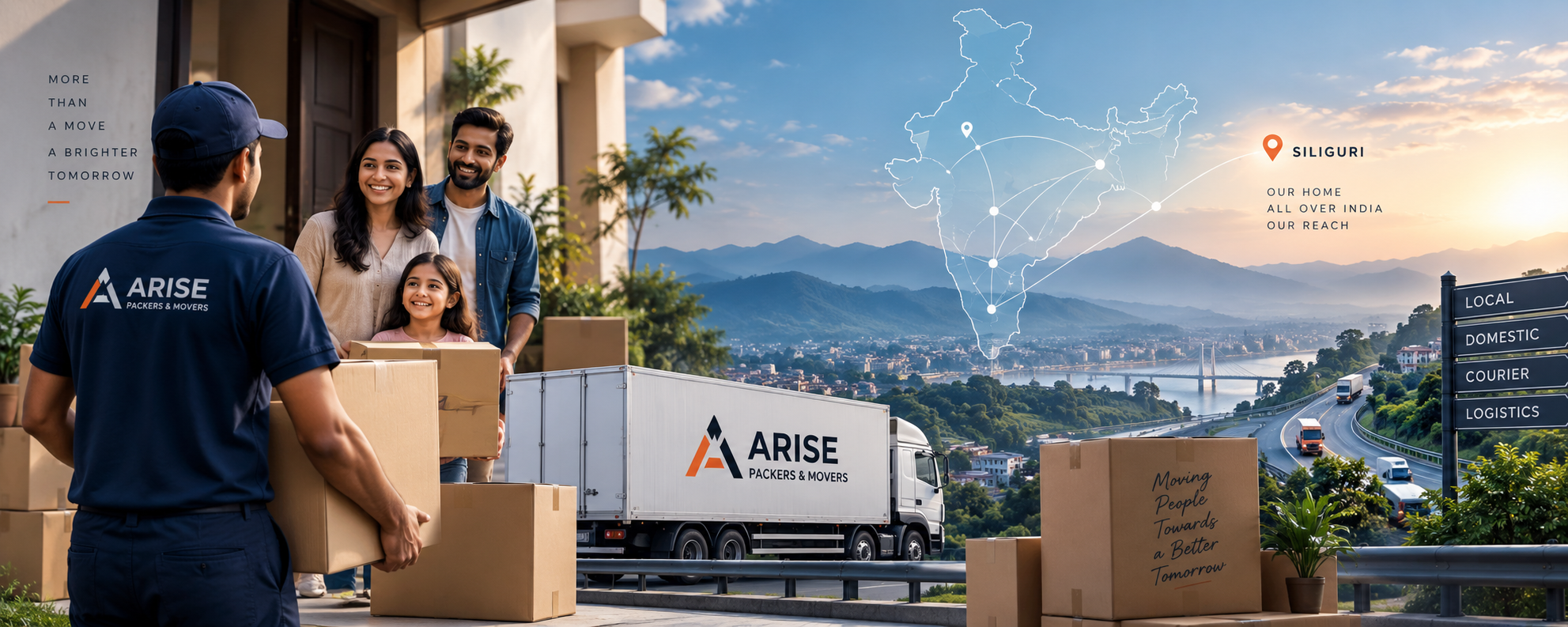 Arise Packers and Movers logistics operations and corporate headquarters in Siliguri